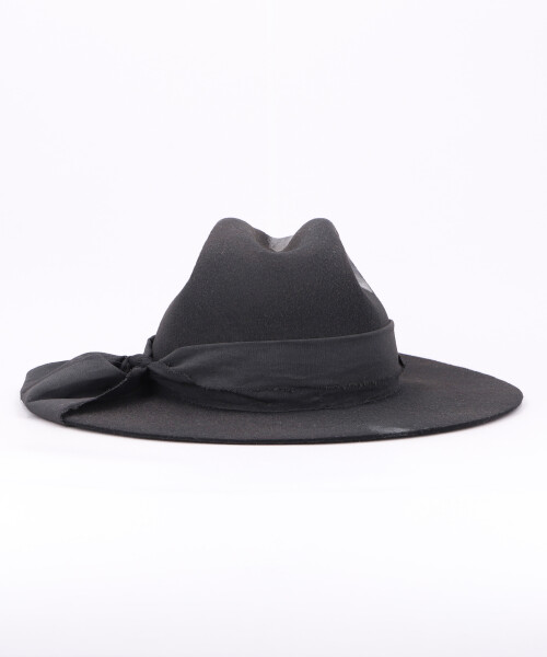 KAMIYA x CA4LA DISTRESSED FELT HAT BLACK ONESIZE