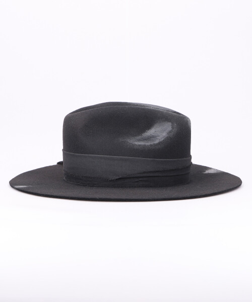 KAMIYA x CA4LA DISTRESSED FELT HAT BLACK ONESIZE