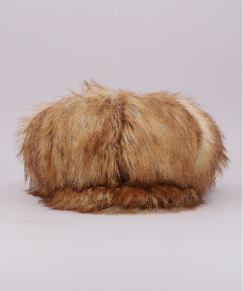 KAMIYA x CA4LA Faux Fur Newsboy Cap BROWN ONESIZE