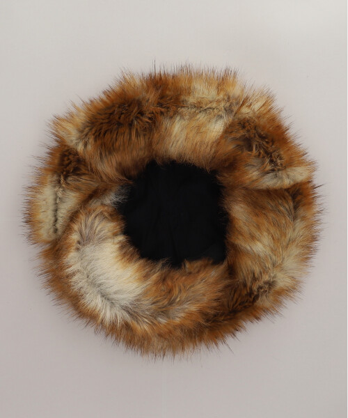 KAMIYA x CA4LA Faux Fur Newsboy Cap BROWN ONESIZE