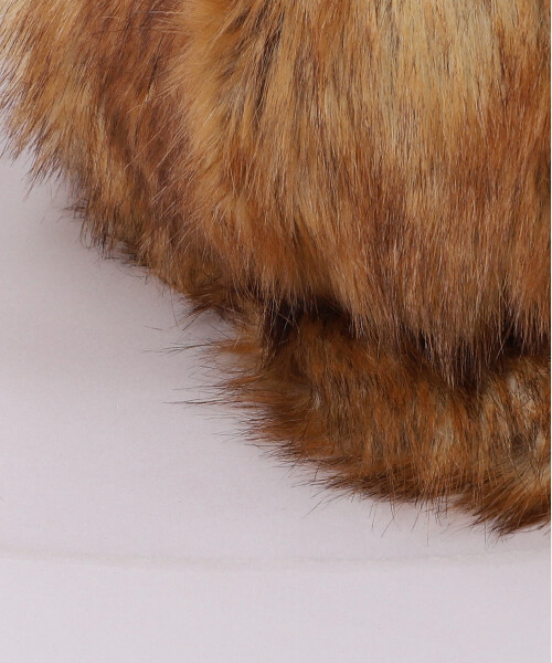 KAMIYA x CA4LA Faux Fur Newsboy Cap BROWN ONESIZE