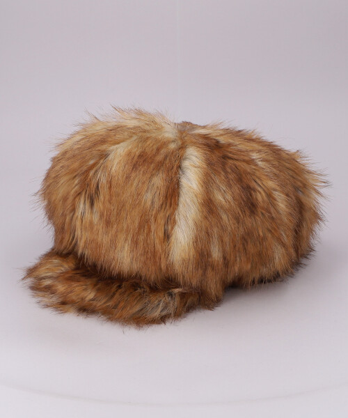 KAMIYA x CA4LA Faux Fur Newsboy Cap BROWN ONESIZE