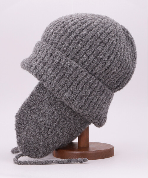 VICTIM x CA4LA EAR FLAP KNIT CAP BROWN ONESIZE