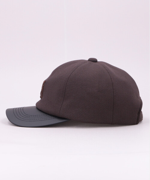 VICTIM x CA4LA LEATHER LOGO CAP CHARCOAL GRAY ONESIZE