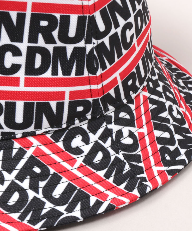 RUN DMC PATTERN BUCKET HAT MIX ONESIZE