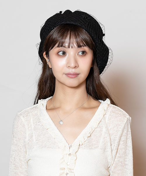 モデル頭囲：56cm 着用サイズ：ONESIZE