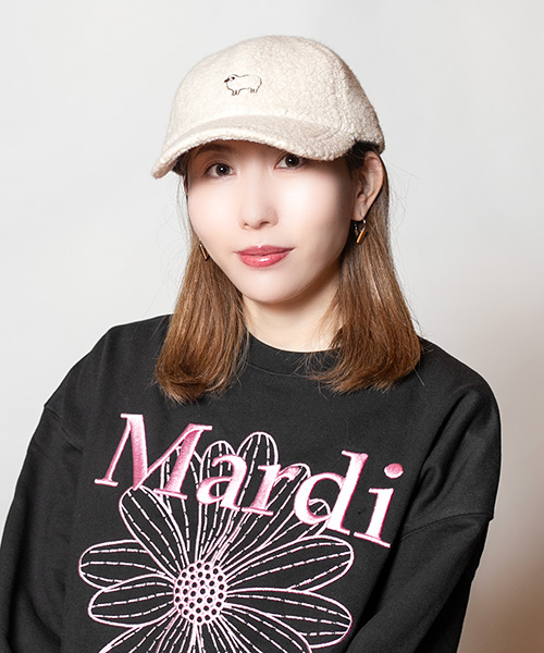 モデル頭囲：56cm 着用サイズ：ONESIZE