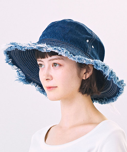 モデル頭囲：52cm 着用サイズ：ONESIZE