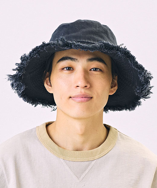 モデル頭囲：58cm 着用サイズ：ONESIZE