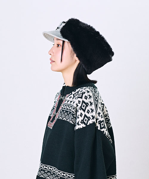 Model's head circumference: 55.5cm, wearing size ONESIZE