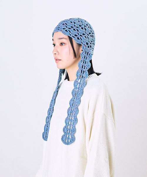 モデル頭囲：55.5cm 着用サイズ：ONESIZE