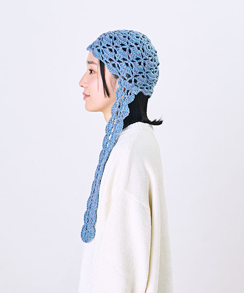 モデル頭囲：55.5cm 着用サイズ：ONESIZE