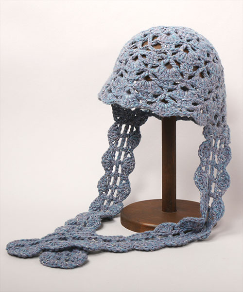 CROCHET HAT BLUE ONESIZE