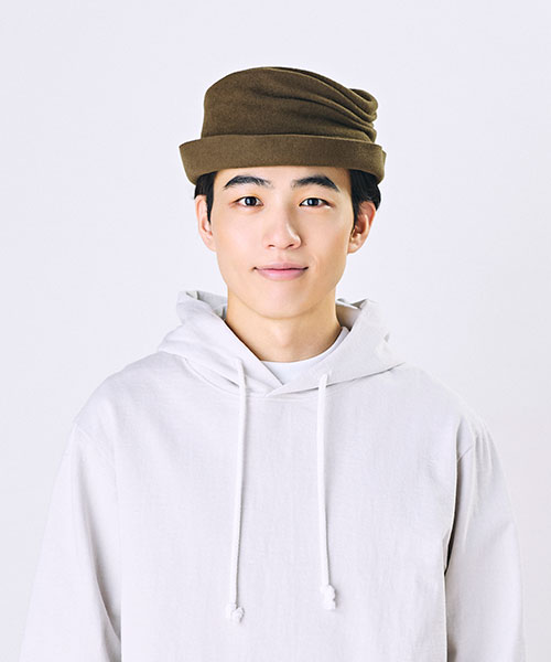 モデル頭囲：58cm 着用サイズ：ONESIZE