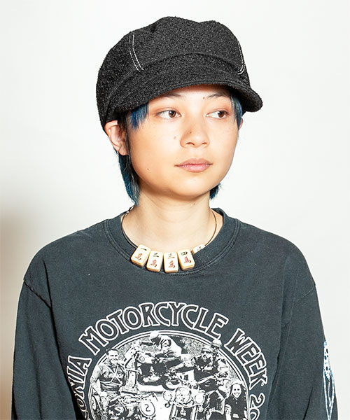 モデル頭囲：54cm 着用サイズ：ONESIZE