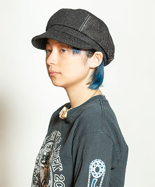 モデル頭囲：54cm 着用サイズ：ONESIZE