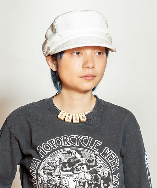 モデル頭囲：54cm 着用サイズ：ONESIZE