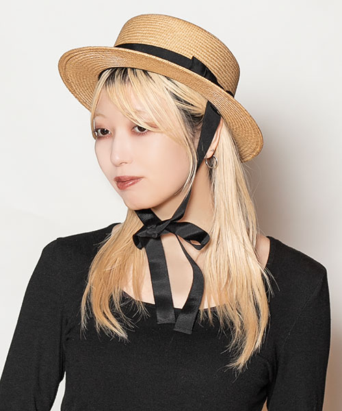 モデル頭囲：58cm 着用サイズ：ONESIZE