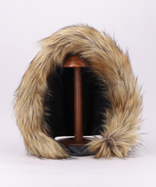 FUR HOOD CHARCOAL GRAY ONESIZE