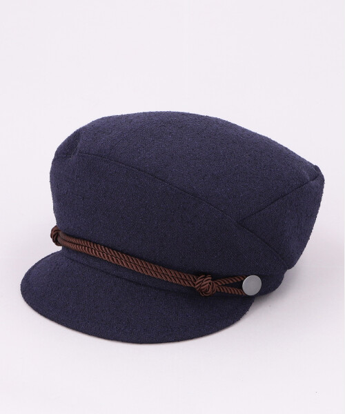 【TUITACI】EMBOSSED CORDUROY ICIRIANキャスケット KNOTTI MARINES CASQUETTE(ONESIZE NAVY): キャスケット｜帽子
