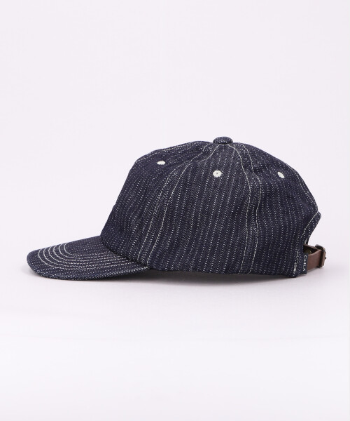 STRIPED DENIM CAP NAVY ONESIZE