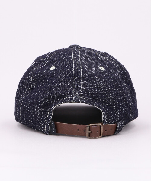 STRIPED DENIM CAP NAVY ONESIZE
