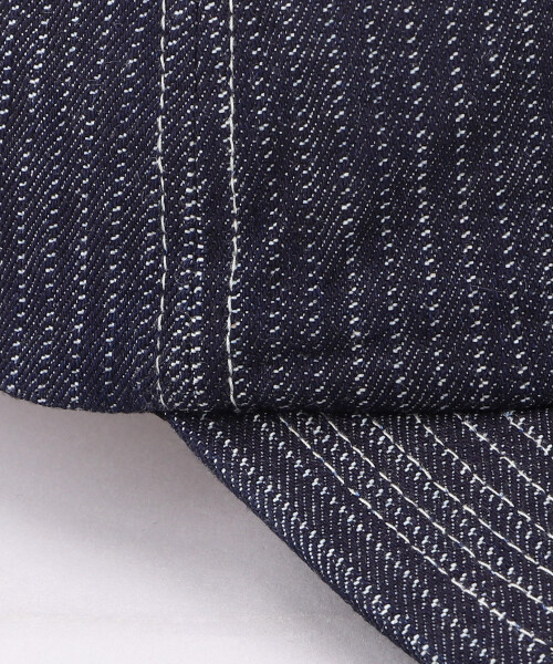 STRIPED DENIM CAP NAVY ONESIZE