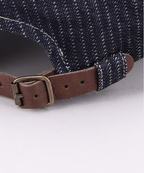 STRIPED DENIM CAP NAVY ONESIZE