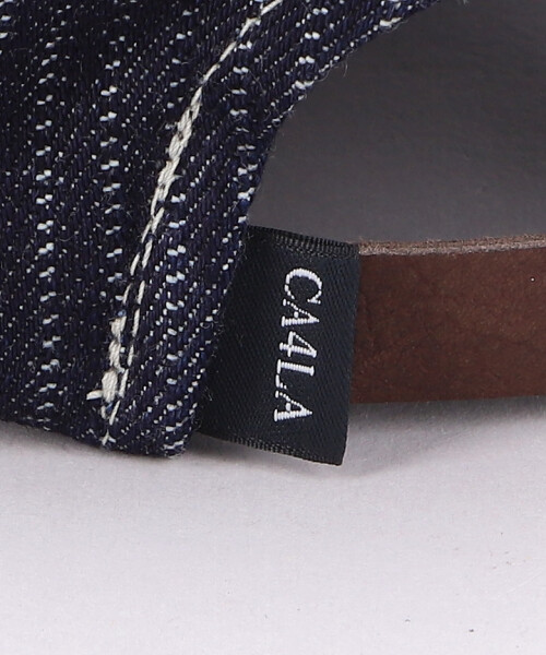 STRIPED DENIM CAP NAVY ONESIZE