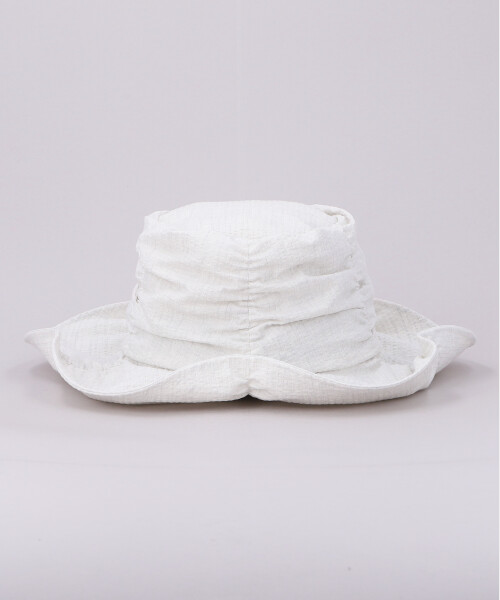 HK CRUSH SHIRRING HAT WHITE ONESIZE
