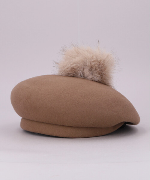 PON PON BERET BEIGE ONESIZE