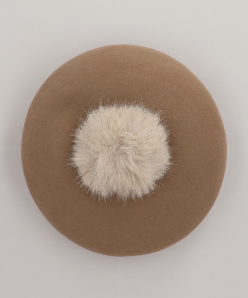 PON PON BERET BEIGE ONESIZE
