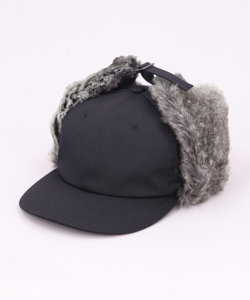 FLAPCAP PCFUR BLACK ONESIZE