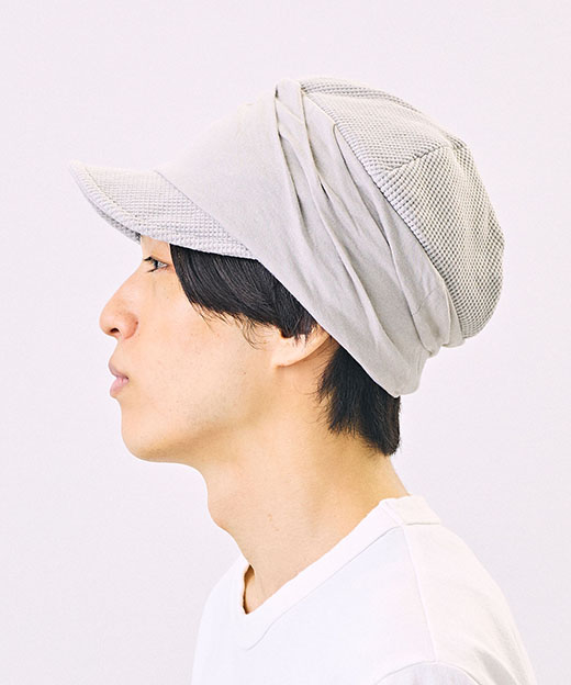 モデル頭囲：58cm 着用サイズ：ONESIZE
