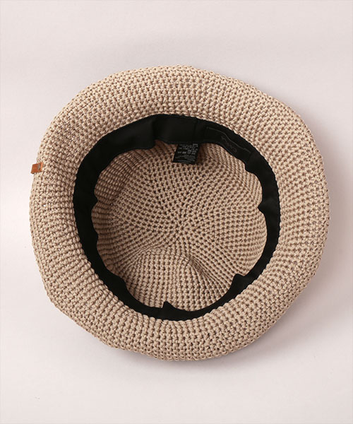 COTTON HAND-KNIT CROCHE 6 BLACK ONESIZE