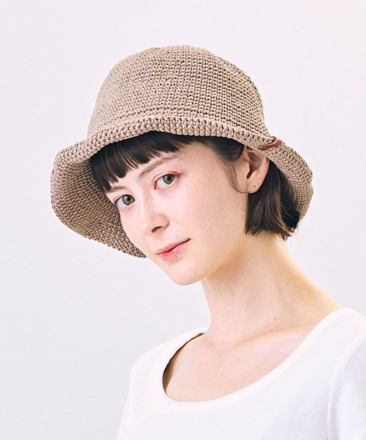 モデル頭囲：52cm 着用サイズ：ONESIZE
