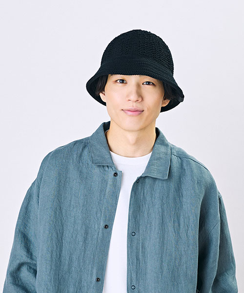 モデル頭囲：58cm 着用サイズ：ONESIZE