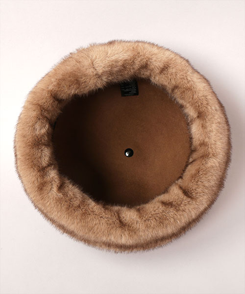 TOQUE HAT WFFUR CAMEL ONESIZE