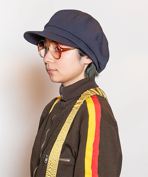 モデル頭囲：54cm 着用サイズ：ONESIZE
