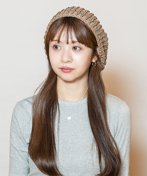 モデル頭囲：56cm 着用サイズ：ONESIZE