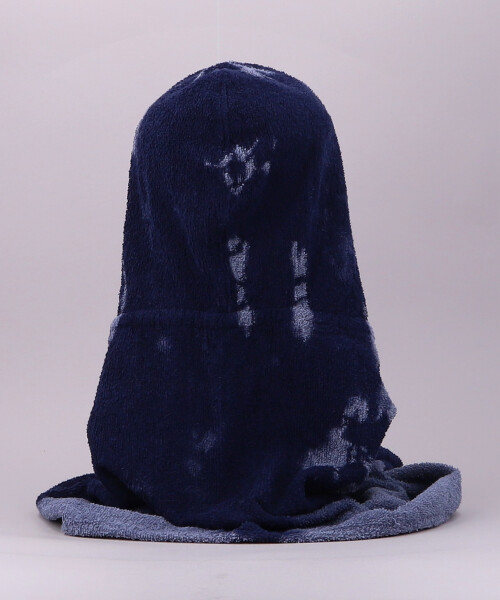 HK PILE HOODED PONCHO NAVY ONESIZE