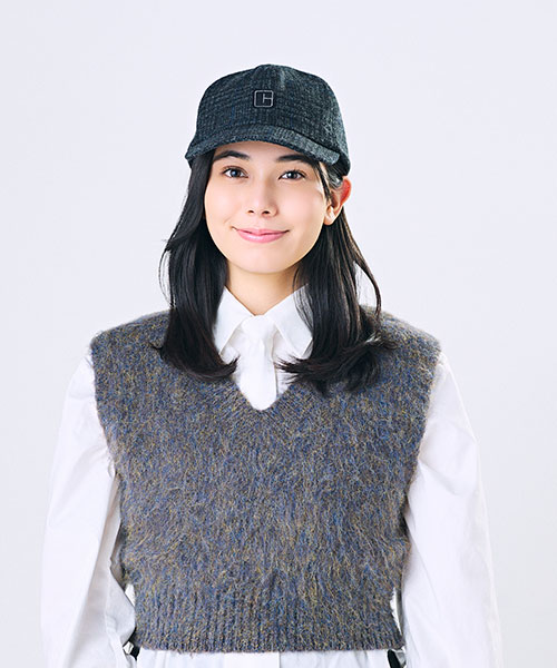 モデル頭囲：56cm 着用サイズ：ONESIZE
