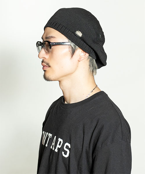 モデル頭囲：58.5cm 着用サイズ：ONESIZE