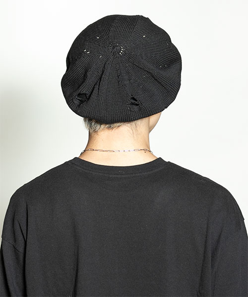 モデル頭囲：58.5cm 着用サイズ：ONESIZE