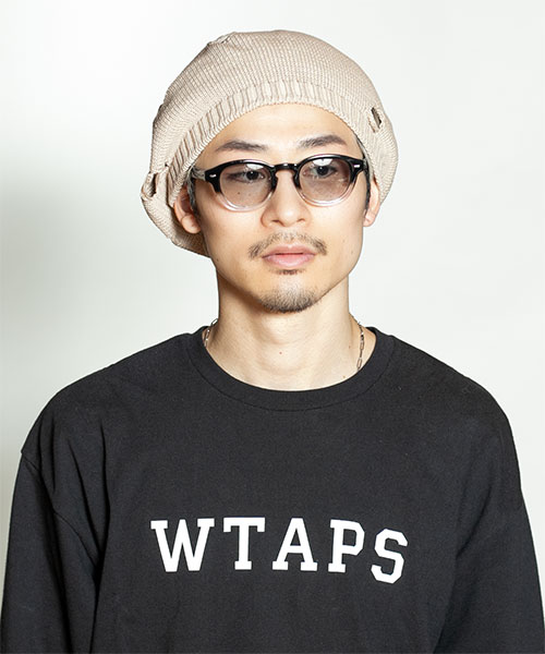 モデル頭囲：58.5cm 着用サイズ：ONESIZE