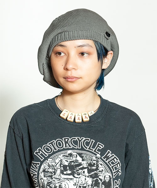モデル頭囲：54cm 着用サイズ：ONESIZE