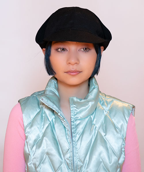 モデル頭囲：54cm 着用サイズ：ONESIZE
