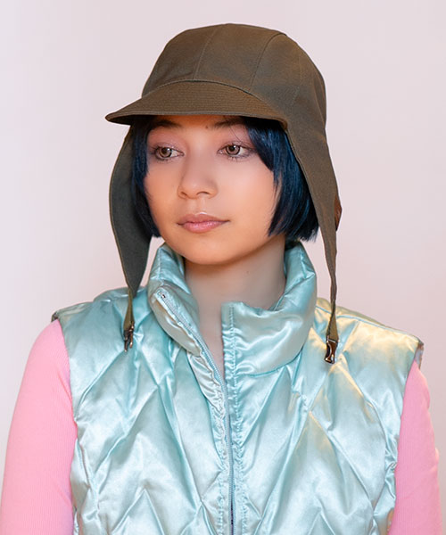 モデル頭囲：54cm 着用サイズ：ONESIZE