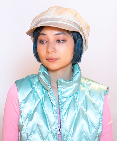 モデル頭囲：54cm 着用サイズ：ONESIZE