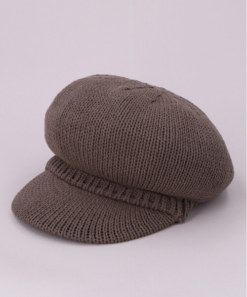 neighborhoodブラウン キャスケット コットン・レザー SHRINK LEATHER CASQUETTE（シュリンクレザー キャスケット